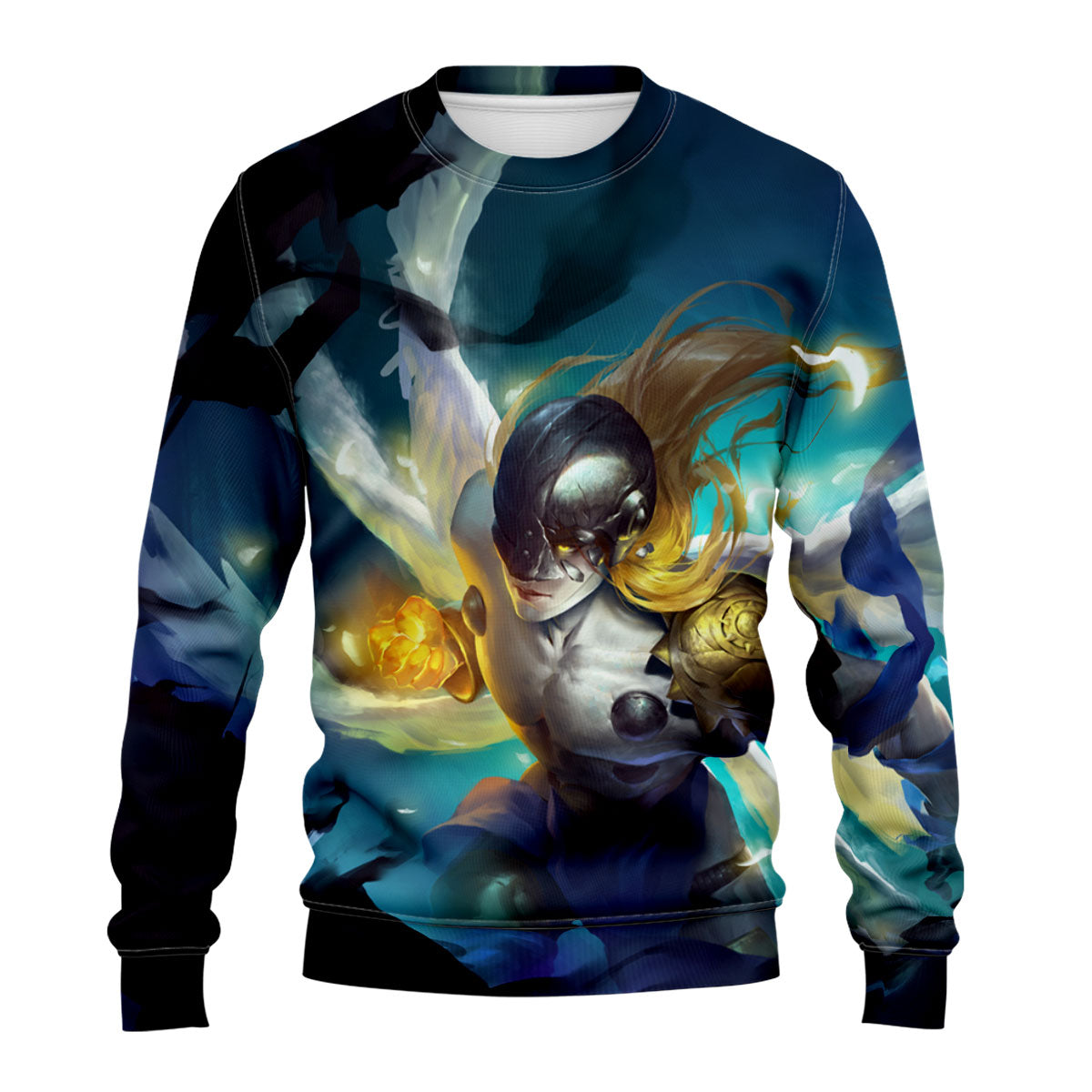 Digimon Adventure Angemon In Action Blue Illustration Anime Apparel