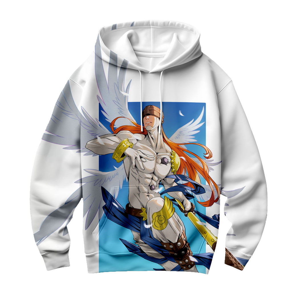 Digimon Adventure Angemon White Wings And Staff Anime Apparel
