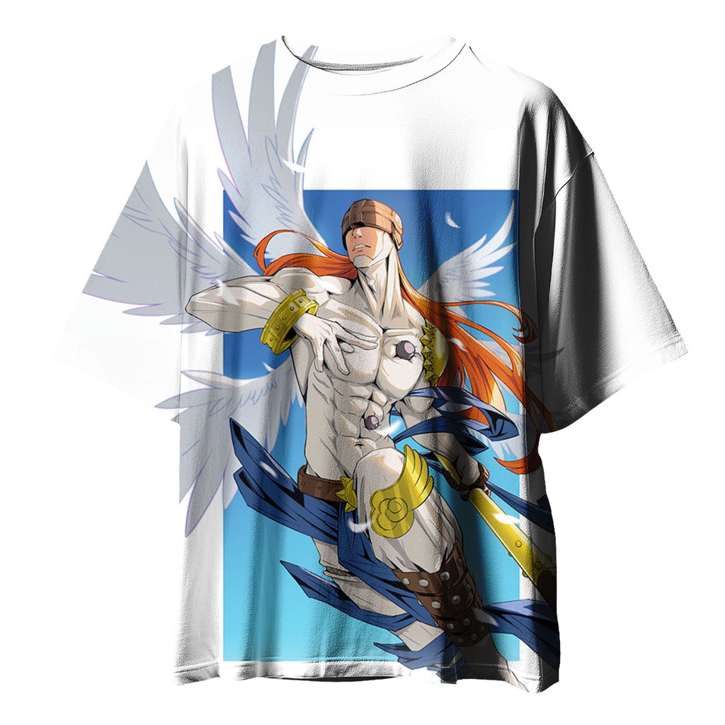 Digimon Adventure Angemon White Wings And Staff Anime Apparel