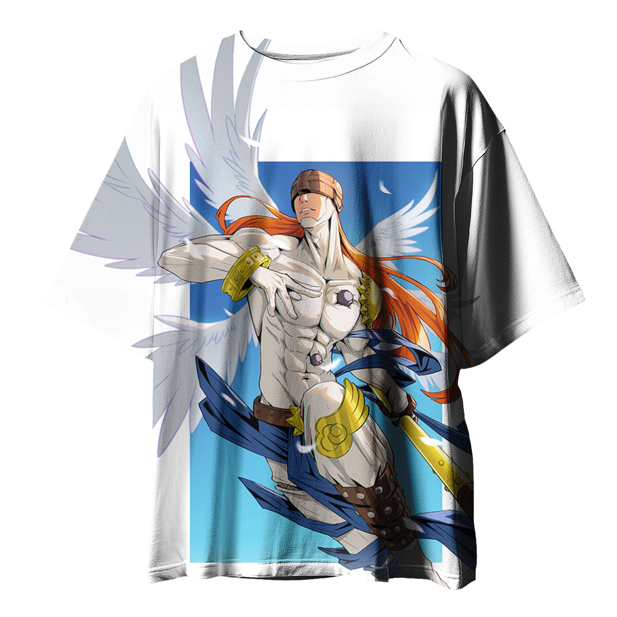 Digimon Adventure Angemon White Wings And Staff Anime Apparel