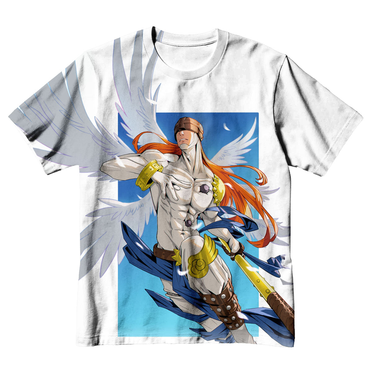 Digimon Adventure Angemon White Wings And Staff Anime Apparel