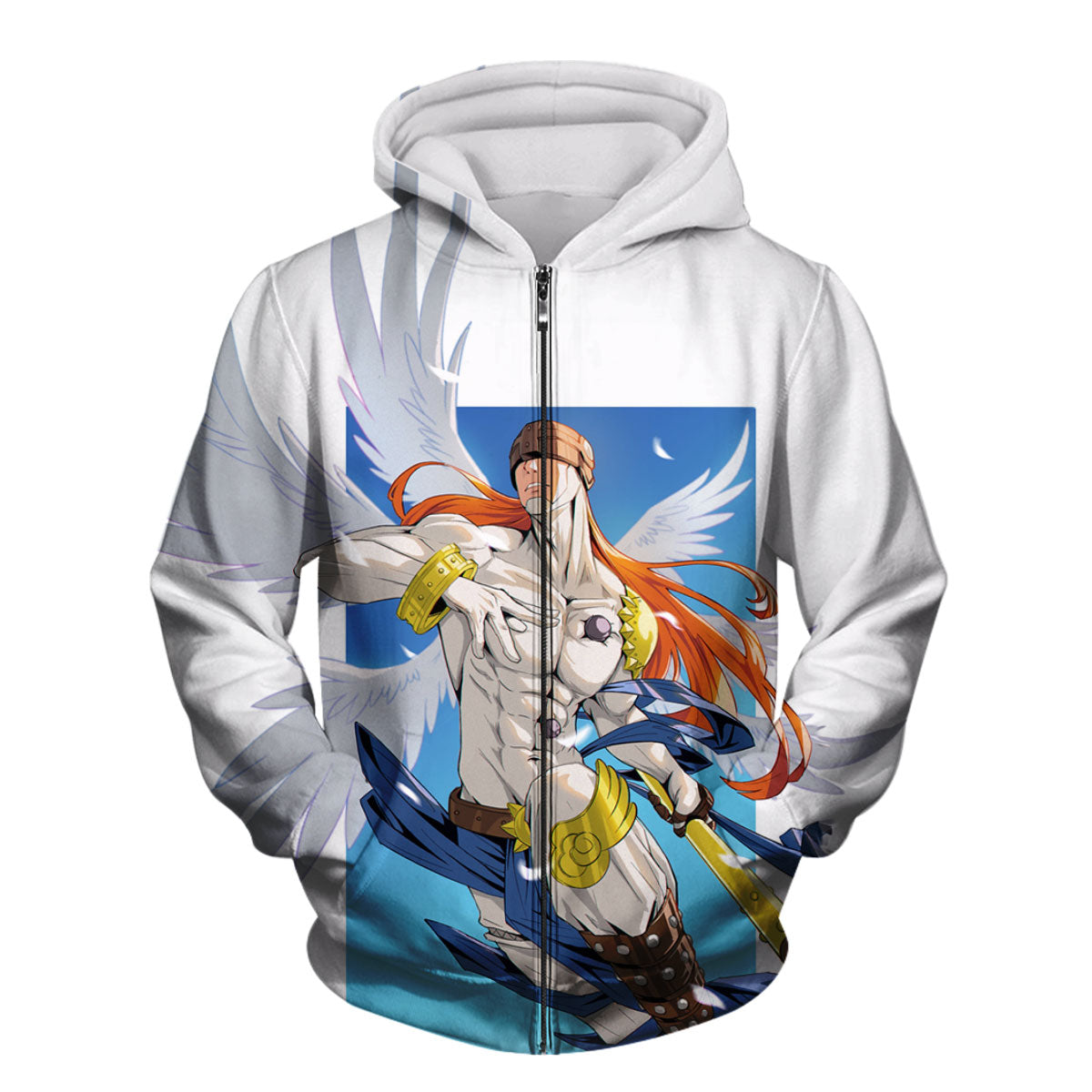 Digimon Adventure Angemon White Wings And Staff Anime Apparel