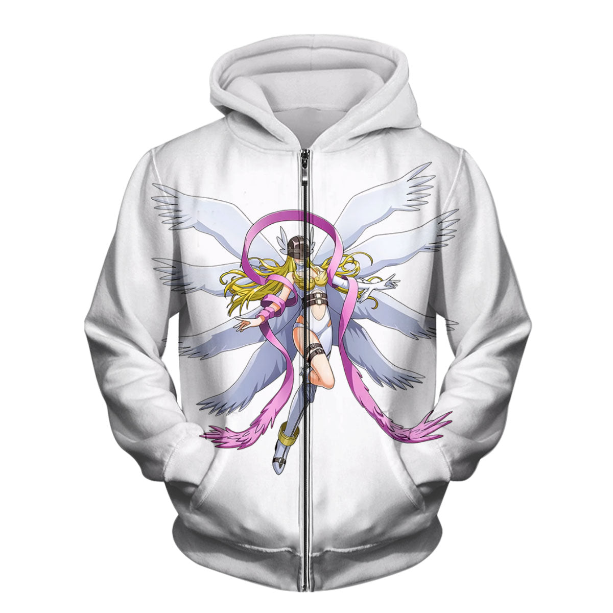 Digimon Adventure Angewomon Flying With Flapping Wings Anime Apparel