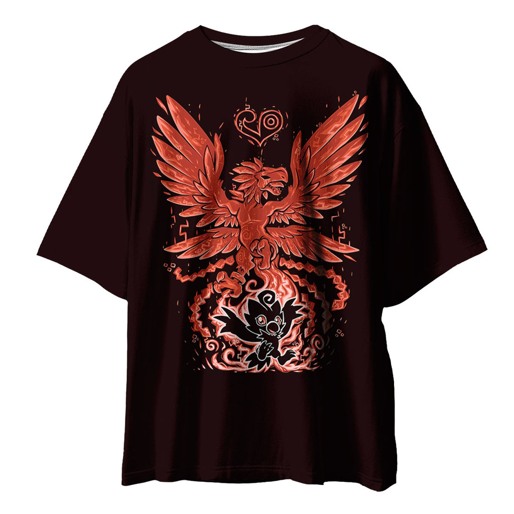 Digimon Adventure Birdramon Red And Black Anime Apparel