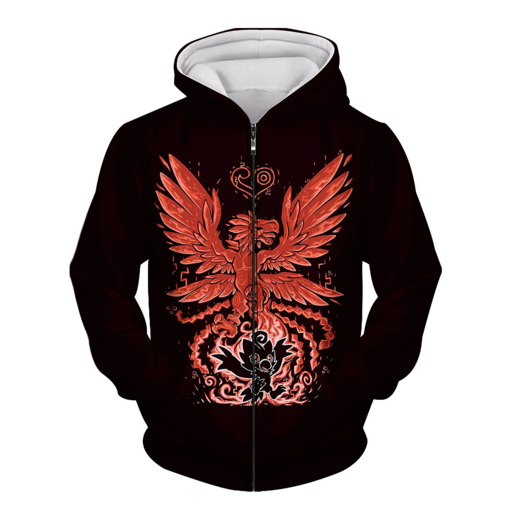 Digimon Adventure Birdramon Red And Black Anime Apparel