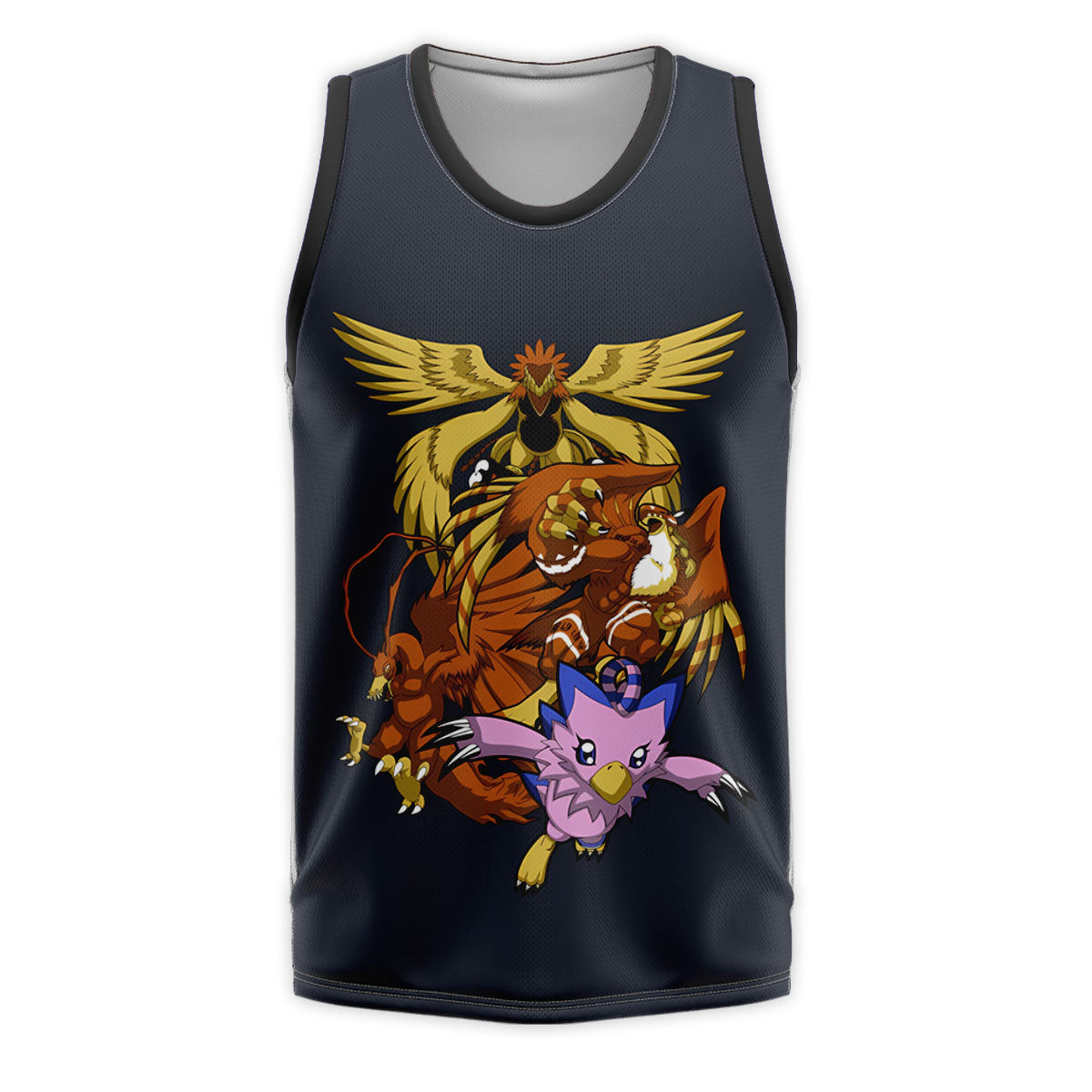 Digimon Adventure Biyomon Evolution Squad Dark Background Anime Apparel