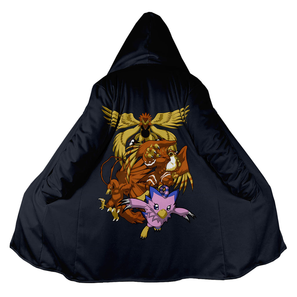 Digimon Adventure Biyomon Evolution Squad Dark Background Anime Apparel