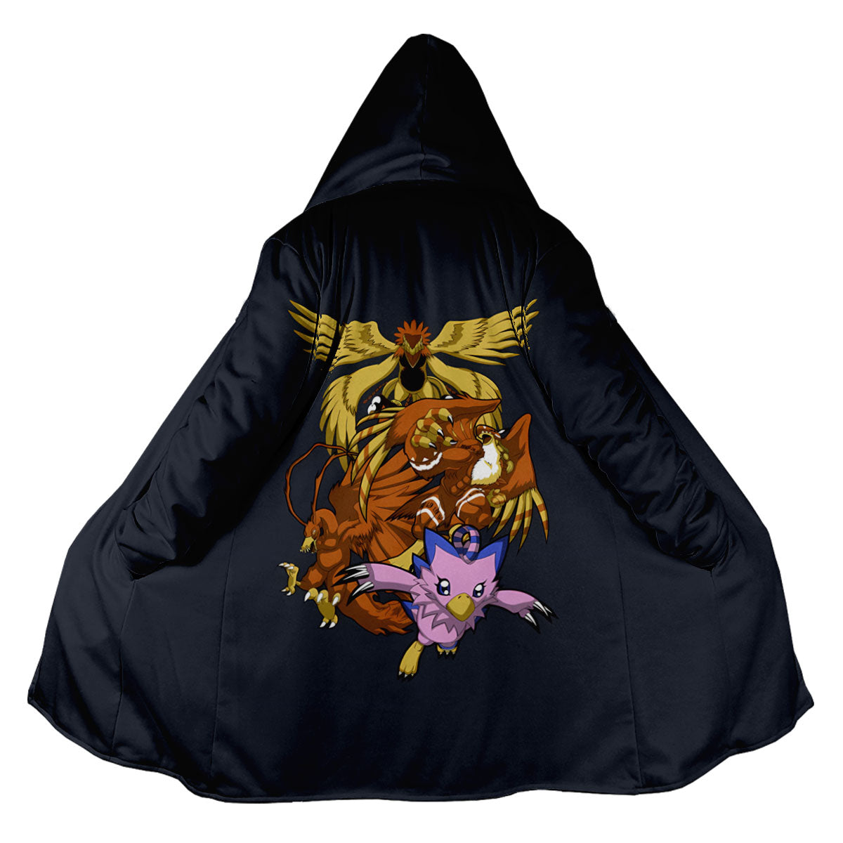 Digimon Adventure Biyomon Evolution Squad Dark Background Anime Apparel