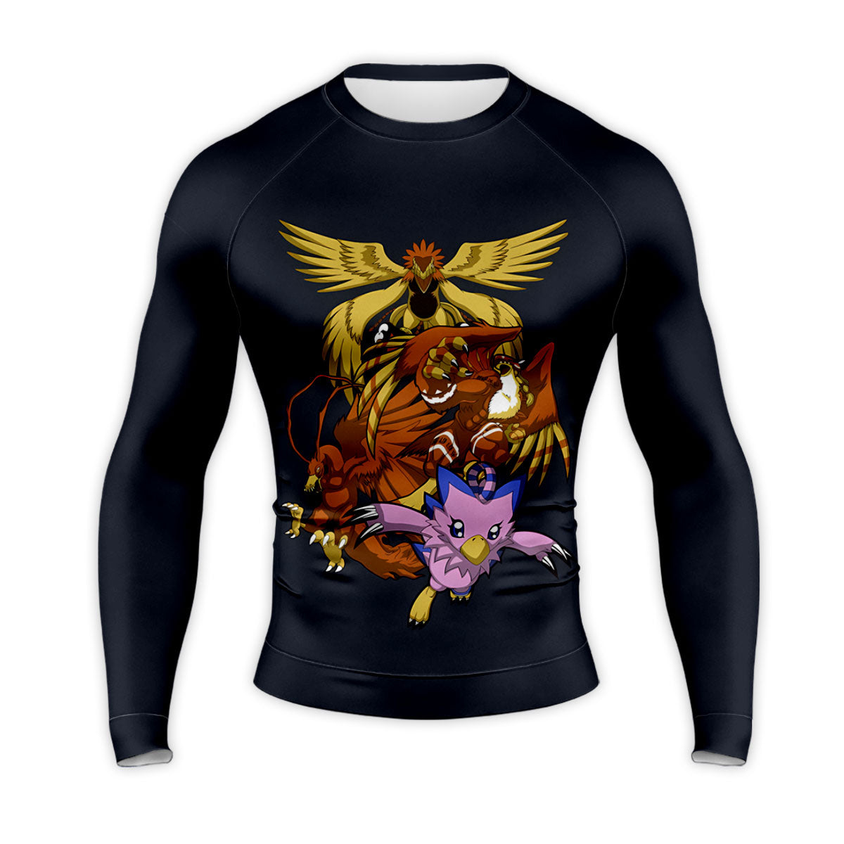 Digimon Adventure Biyomon Evolution Squad Dark Background Anime Apparel