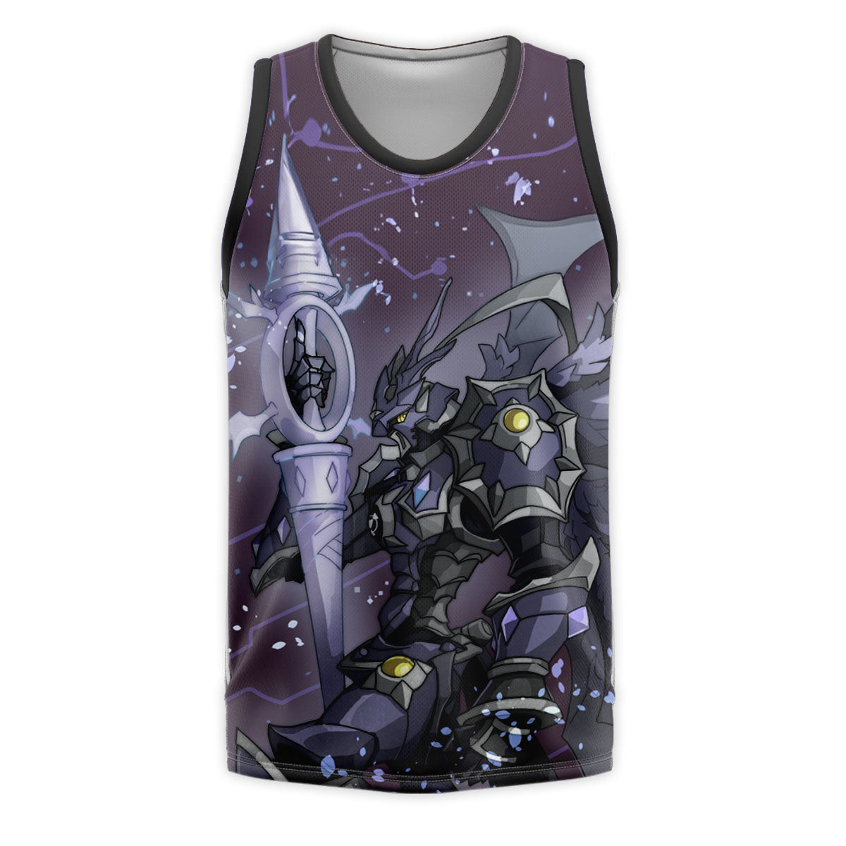 Digimon Adventure Black Gallantmon In Purple Starry Sky Anime Apparel