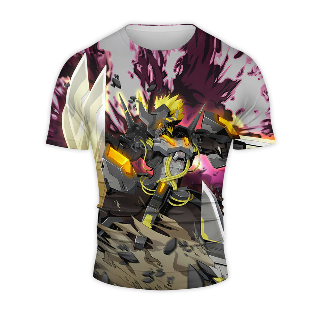 Digimon Adventure Blackwargreymon In Purple Battle Damage Anime Apparel
