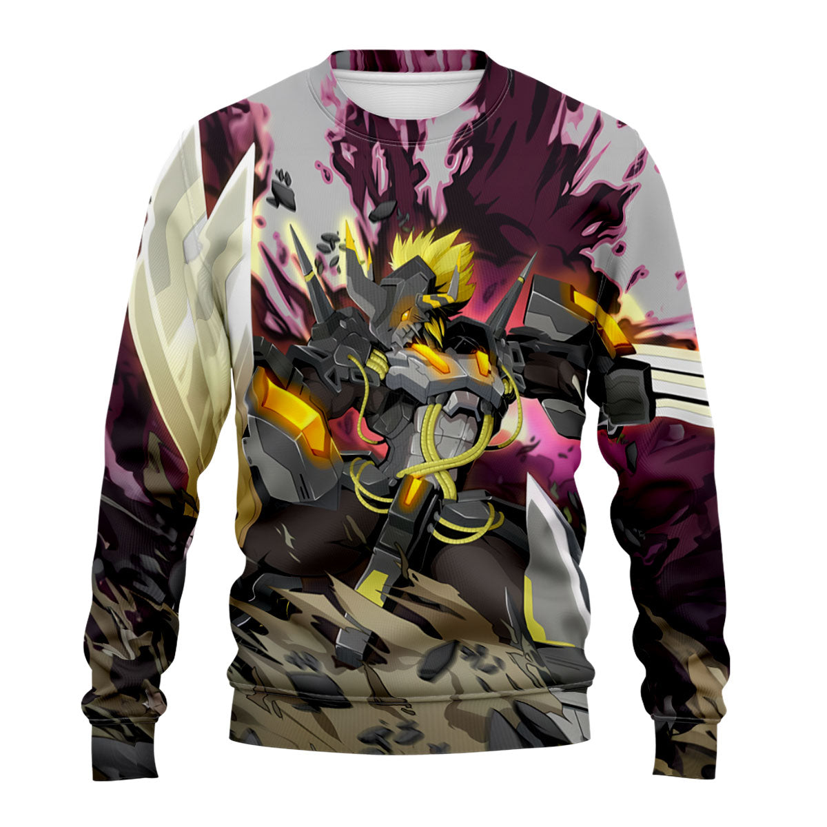 Digimon Adventure Blackwargreymon In Purple Battle Damage Anime Apparel