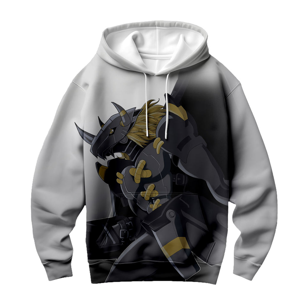Digimon Adventure Blackwargreymon Standing Grey-Gold Anime Apparel