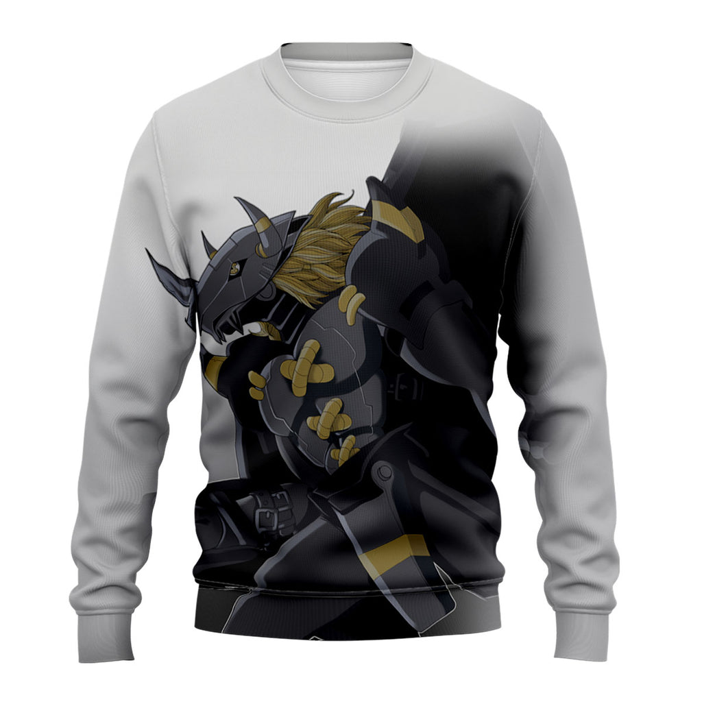 Digimon Adventure Blackwargreymon Standing Grey-Gold Anime Apparel