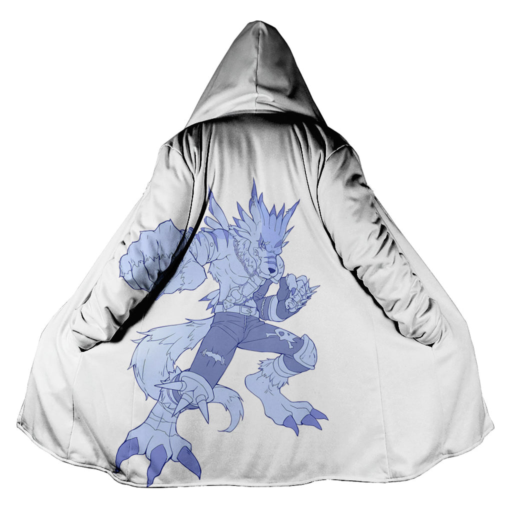 Digimon Adventure Blue Orc Garurumon Standing Anime Apparel