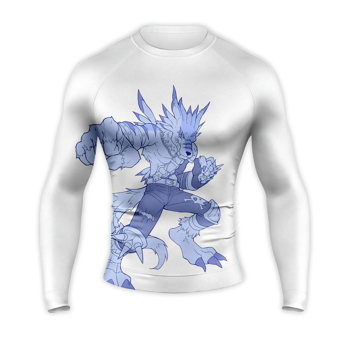 Digimon Adventure Blue Orc Garurumon Standing Anime Apparel