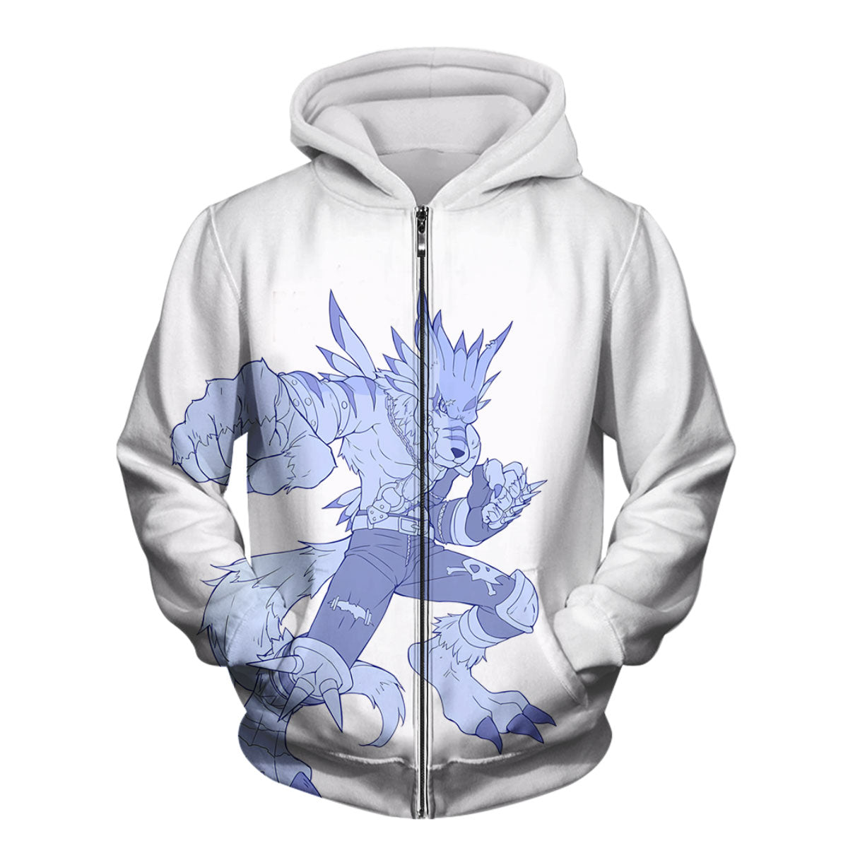 Digimon Adventure Blue Orc Garurumon Standing Anime Apparel