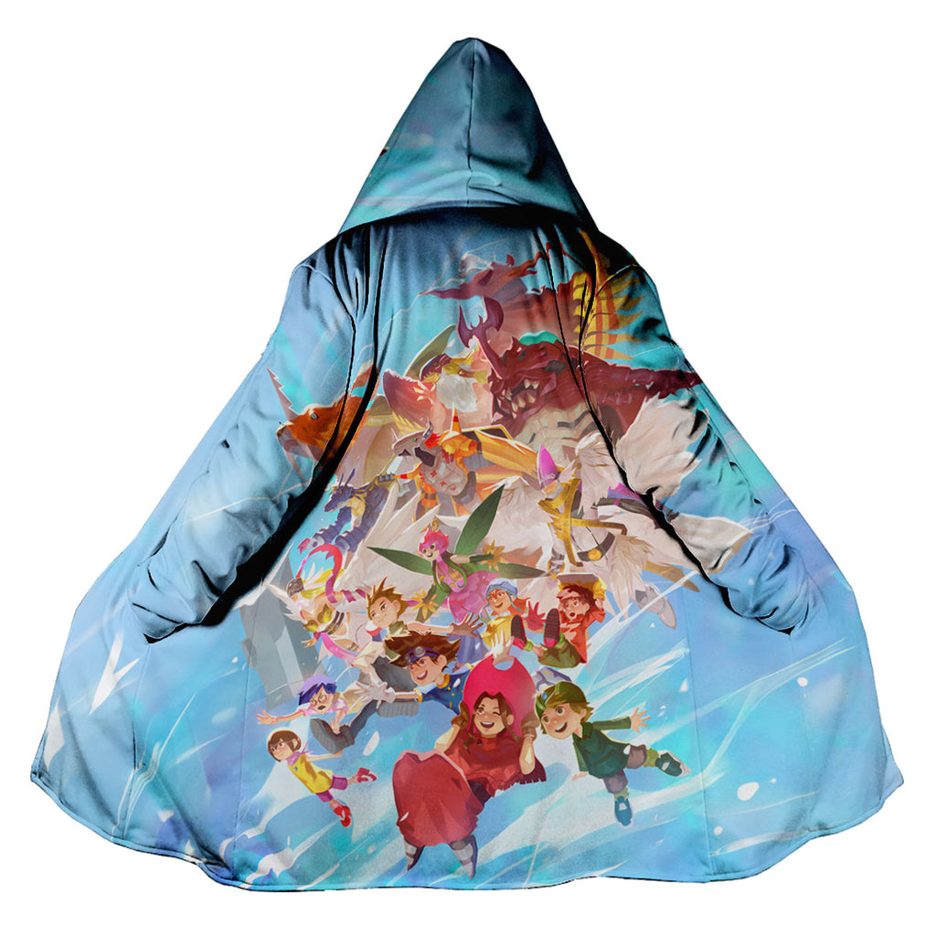 Digimon Adventure Character Flying In Blue Sky Anime Apparel