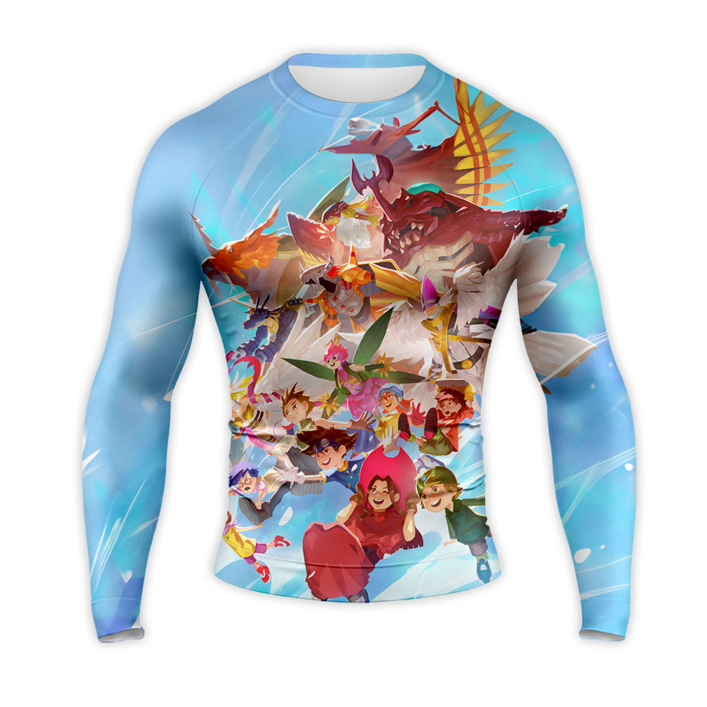 Digimon Adventure Character Flying In Blue Sky Anime Apparel