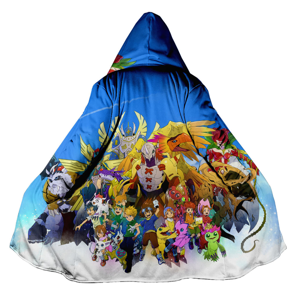 Digimon Adventure Characters Soaring Above The Blue Sky Anime Apparel