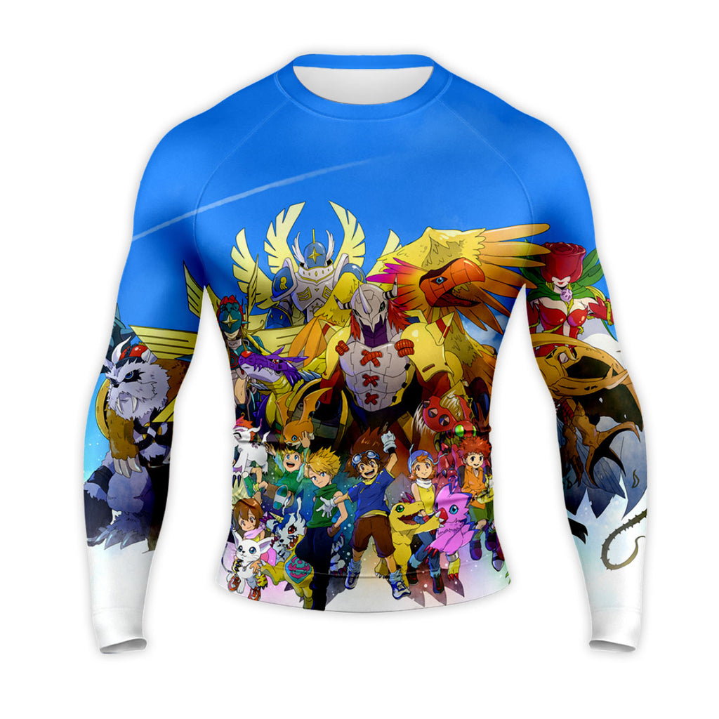 Digimon Adventure Characters Soaring Above The Blue Sky Anime Apparel