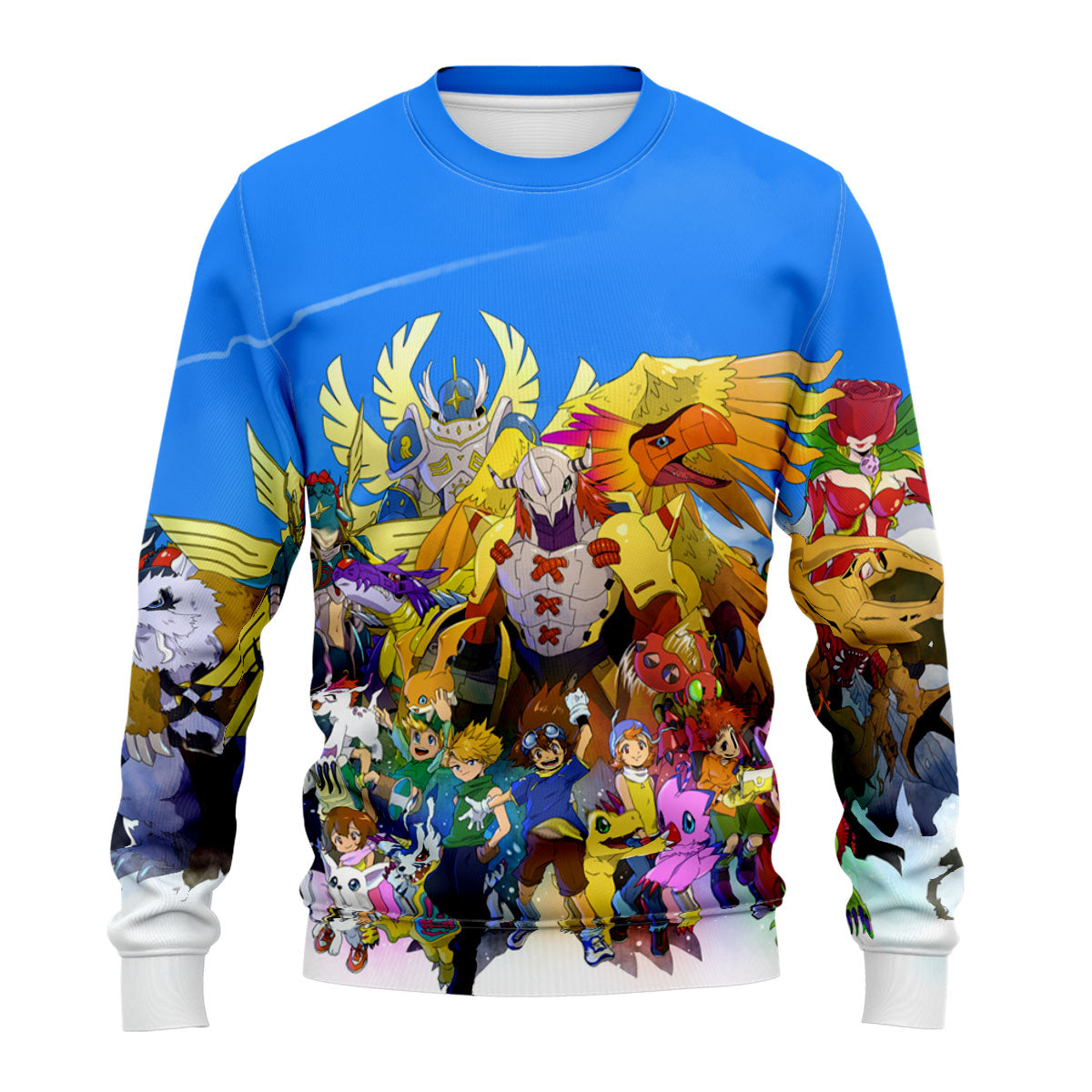 Digimon Adventure Characters Soaring Above The Blue Sky Anime Apparel