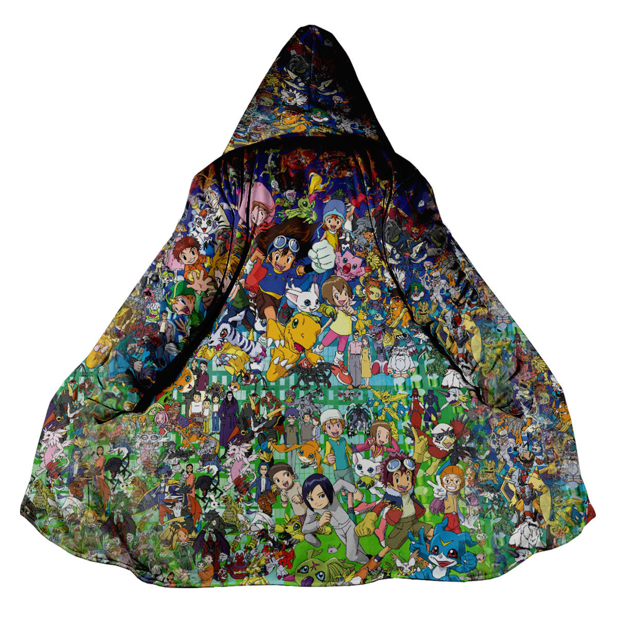 Digimon Adventure Characters Vibrant Colorful Dynamic Collage Anime Apparel