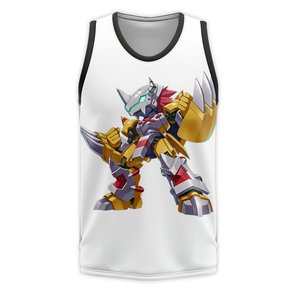 Digimon Adventure Chibi Wargreymon Posing With Yellow Anime Apparel