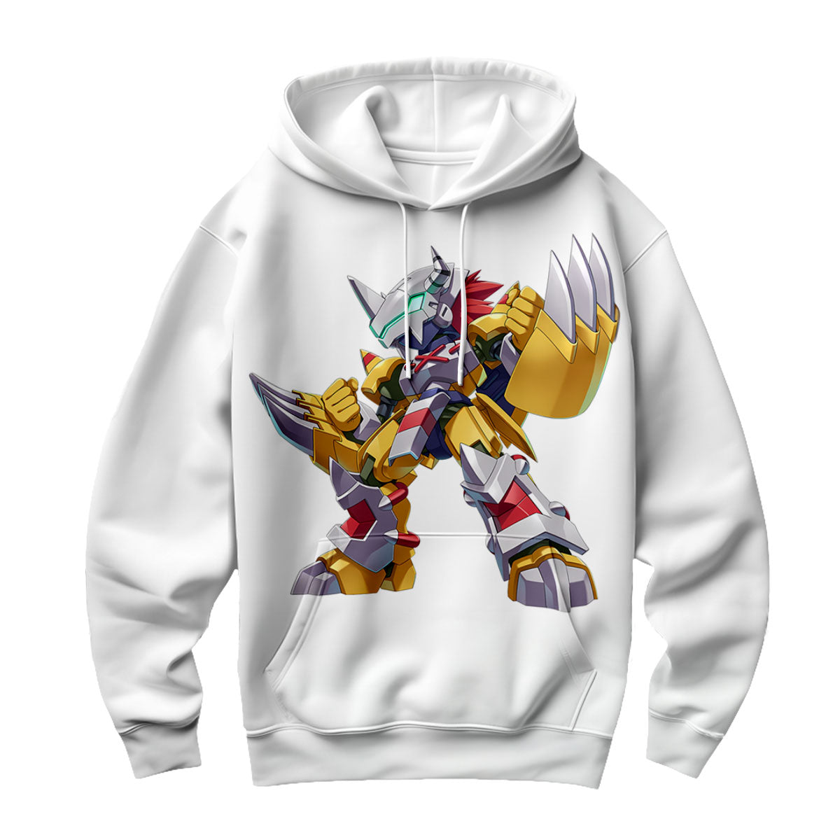 Digimon Adventure Chibi Wargreymon Posing With Yellow Anime Apparel