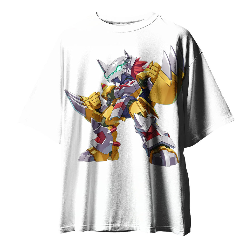 Digimon Adventure Chibi Wargreymon Posing With Yellow Anime Apparel