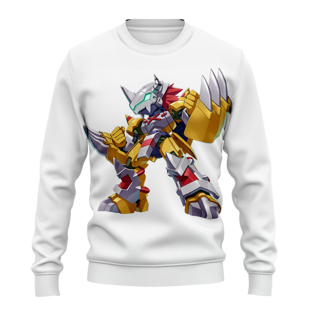 Digimon Adventure Chibi Wargreymon Posing With Yellow Anime Apparel