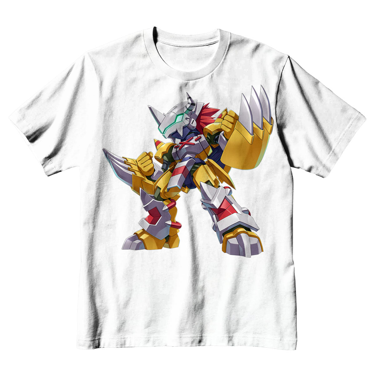 Digimon Adventure Chibi Wargreymon Posing With Yellow Anime Apparel