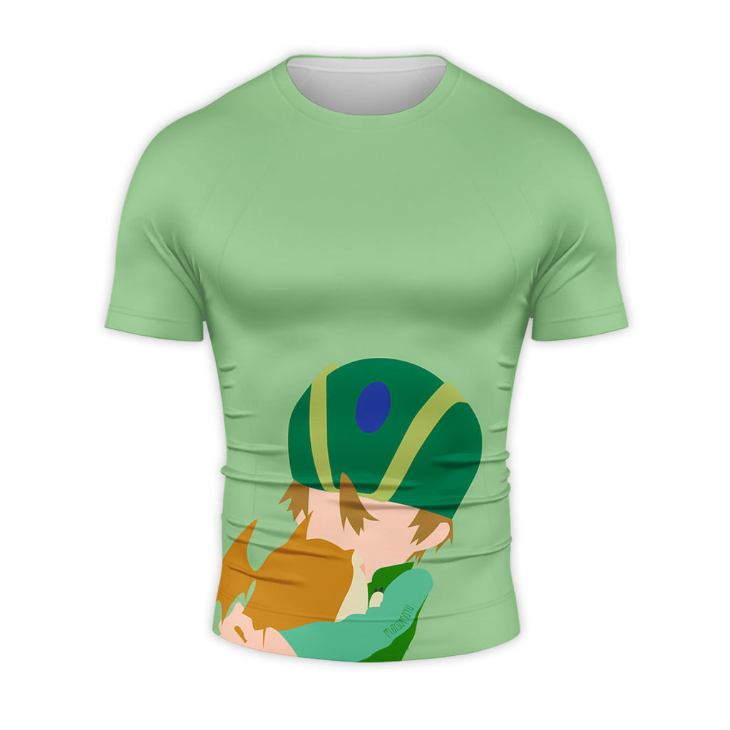 Digimon Adventure Child Takeru Hugging Patamon Anime Apparel