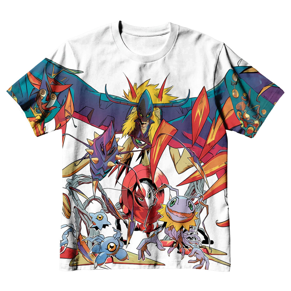 Digimon Adventure Colorful Digital Monsters Vibrant Group Battle Anime Apparel
