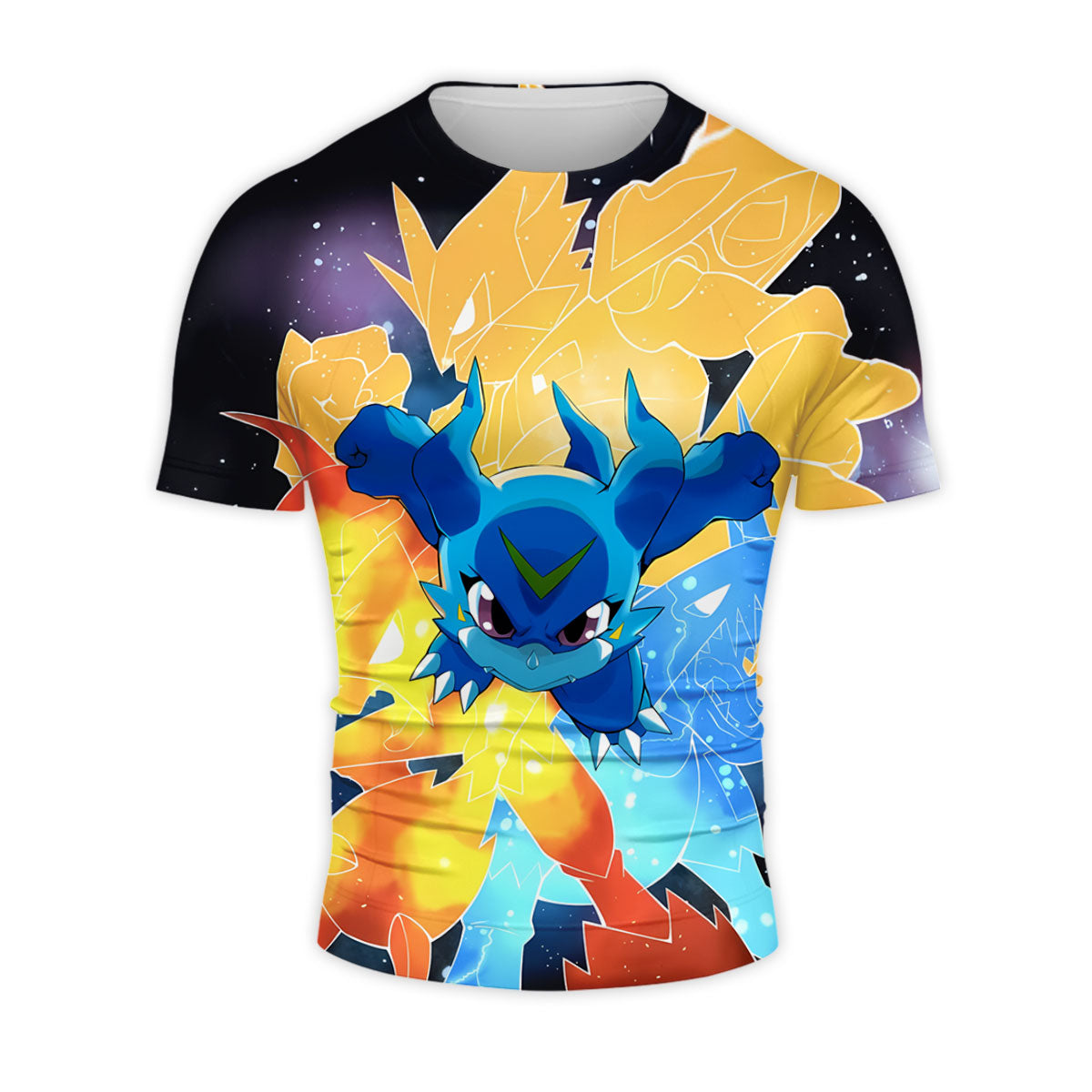Digimon Adventure Cosmic Blue V-Mon In Digital Universe Anime Apparel