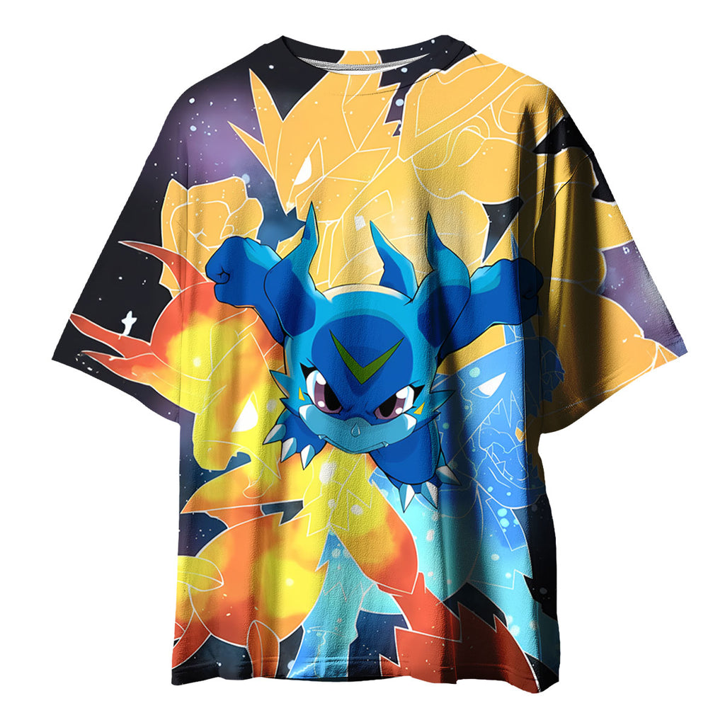Digimon Adventure Cosmic Blue V-Mon In Digital Universe Anime Apparel