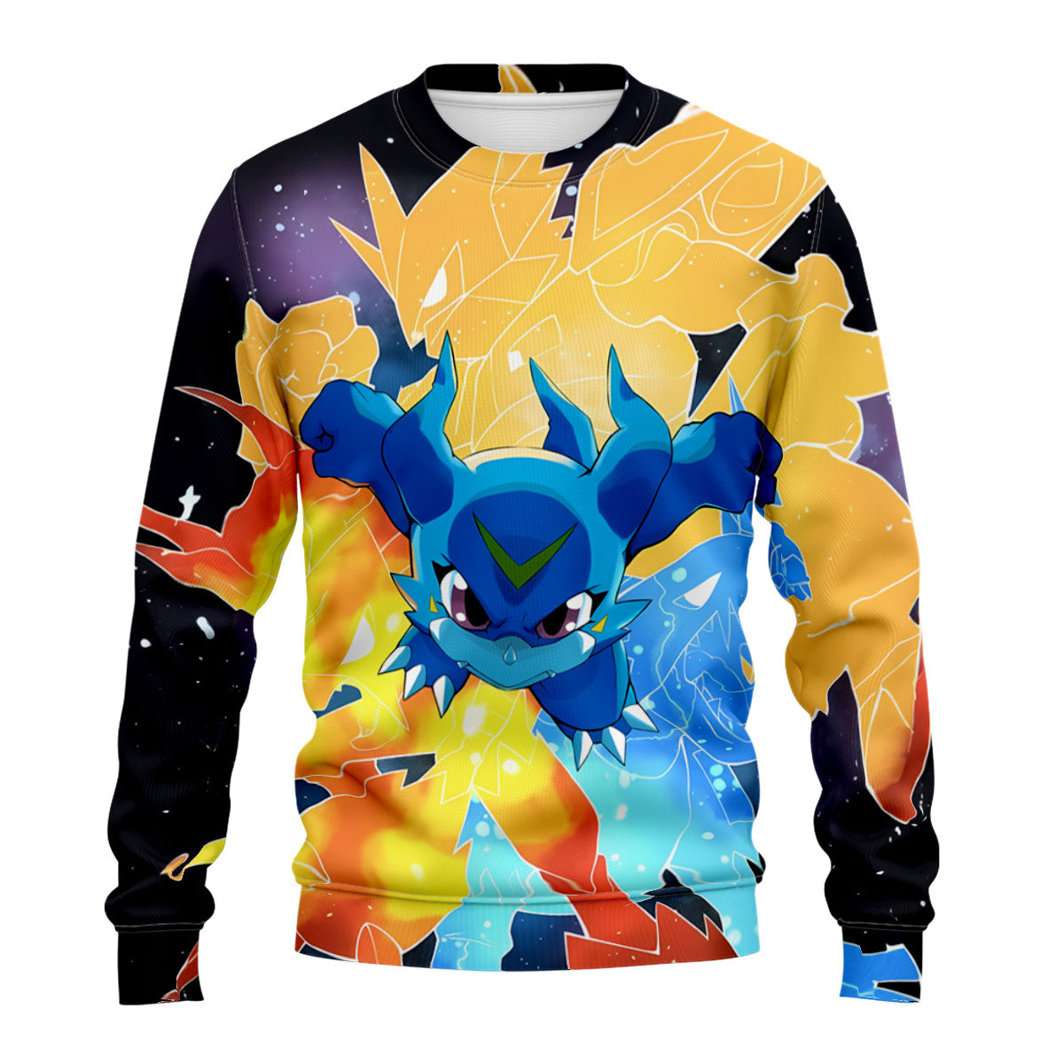 Digimon Adventure Cosmic Blue V-Mon In Digital Universe Anime Apparel