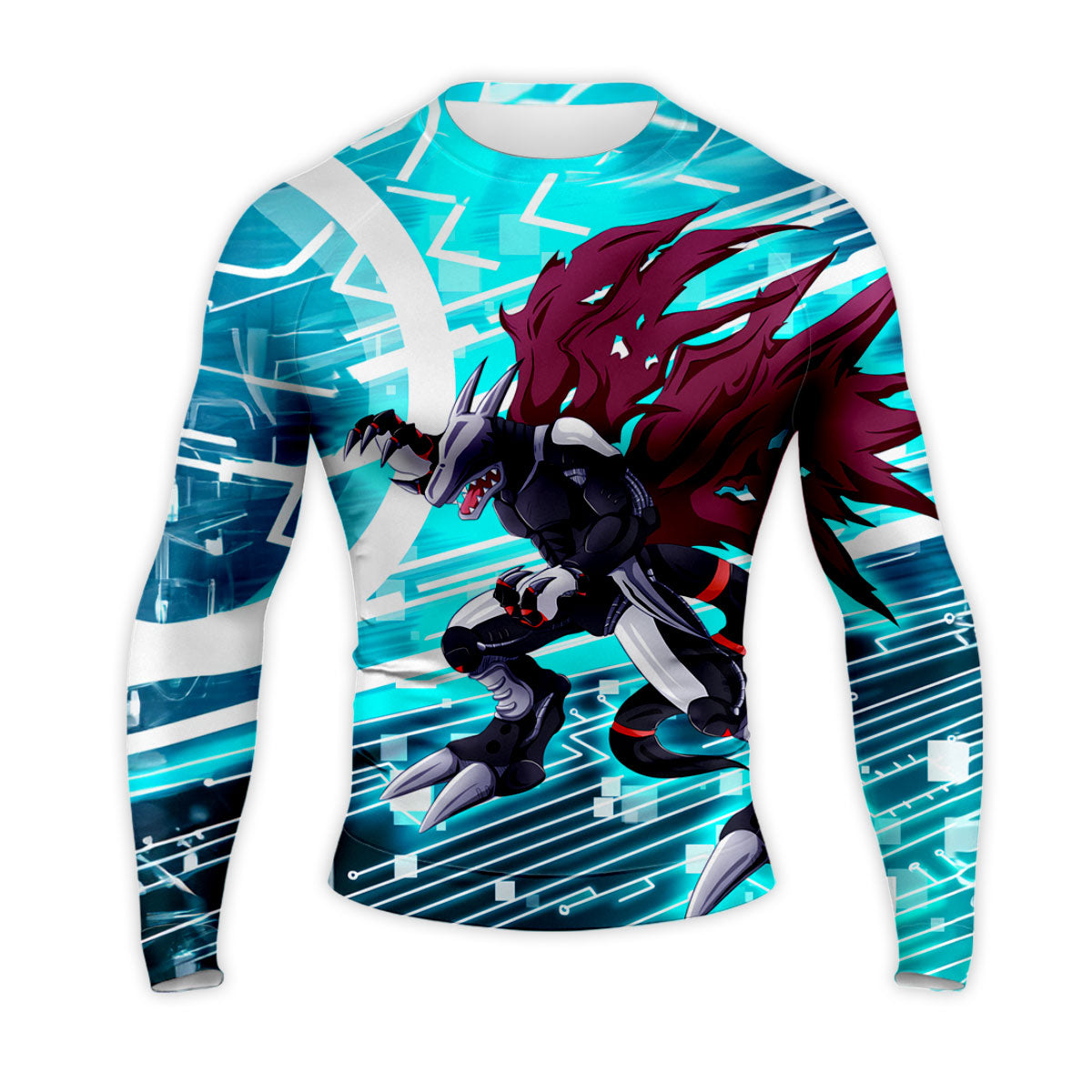 Digimon Adventure Cyberdramon Standing With Blue Dark Wings Anime Apparel