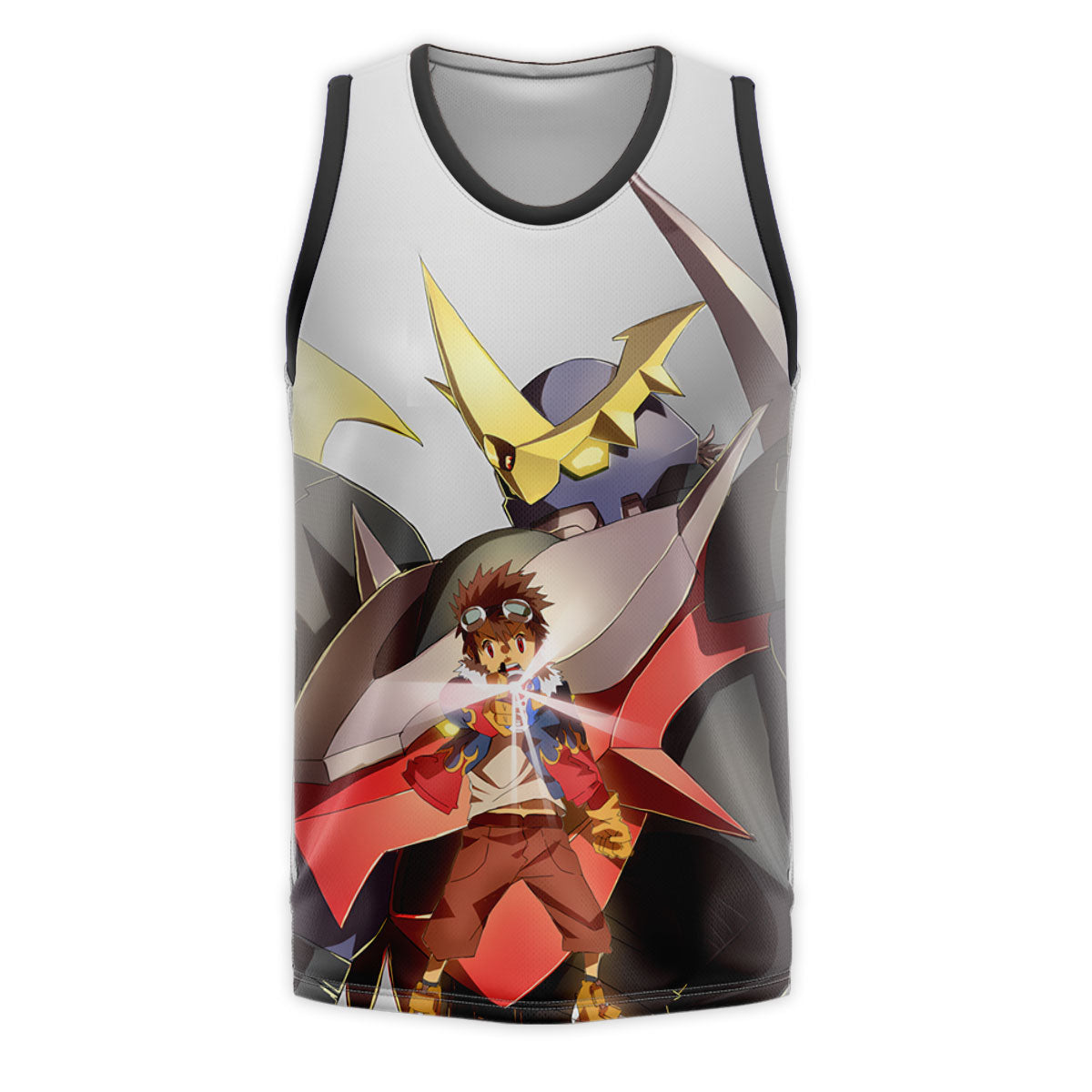 Digimon Adventure Davis Motomiya Imperialdramon Fighter Mode Grey Anime Apparel