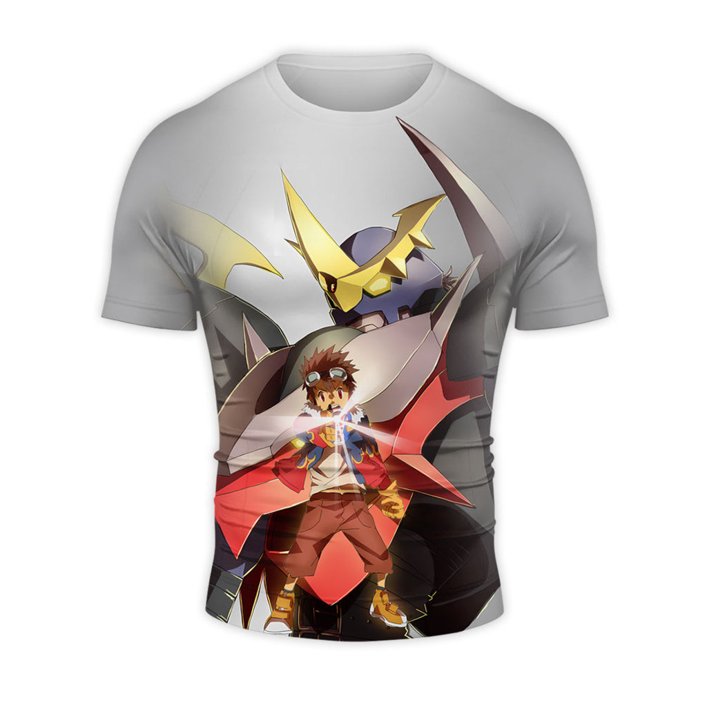 Digimon Adventure Davis Motomiya Imperialdramon Fighter Mode Grey Anime Apparel