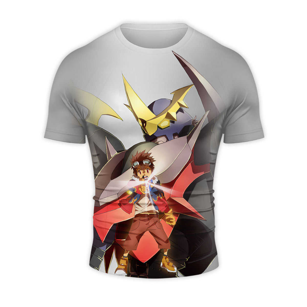 Digimon Adventure Davis Motomiya Imperialdramon Fighter Mode Grey Anime Apparel