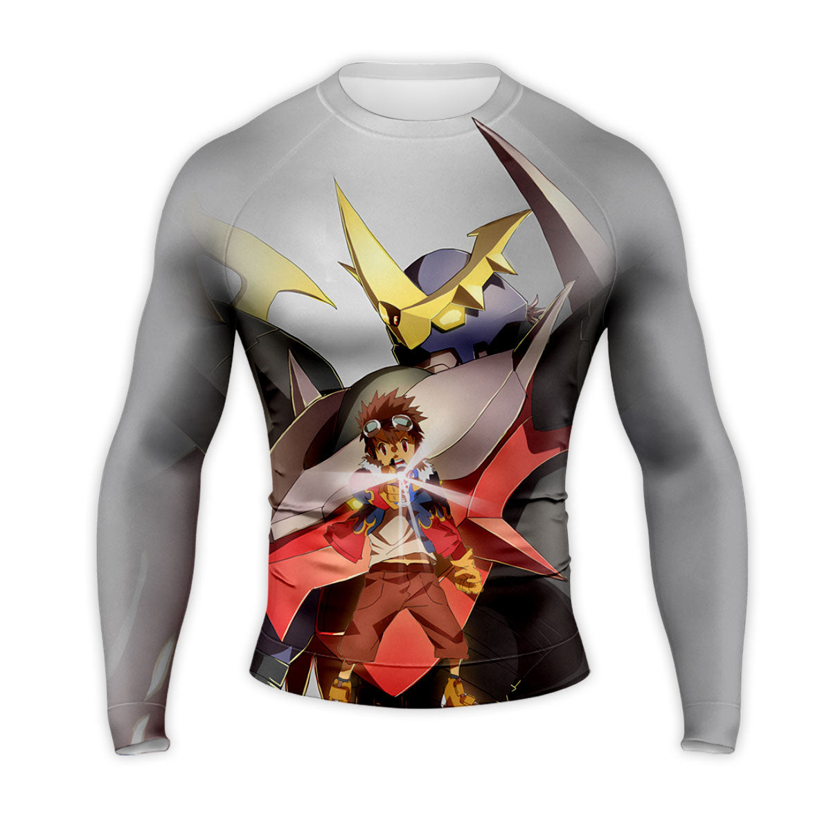 Digimon Adventure Davis Motomiya Imperialdramon Fighter Mode Grey Anime Apparel