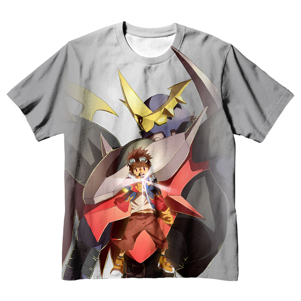 Digimon Adventure Davis Motomiya Imperialdramon Fighter Mode Grey Anime Apparel