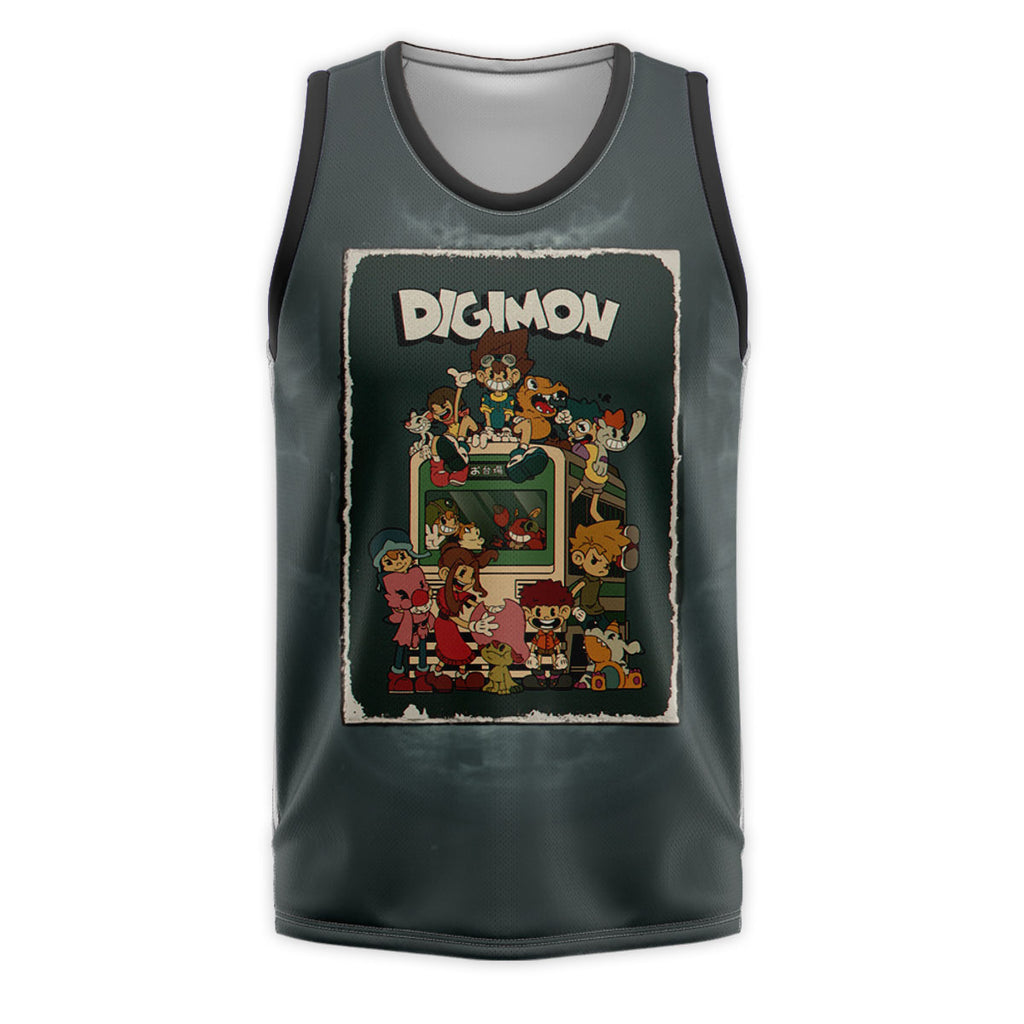 Digimon Adventure Digidestined Dark Group Poster Anime Apparel