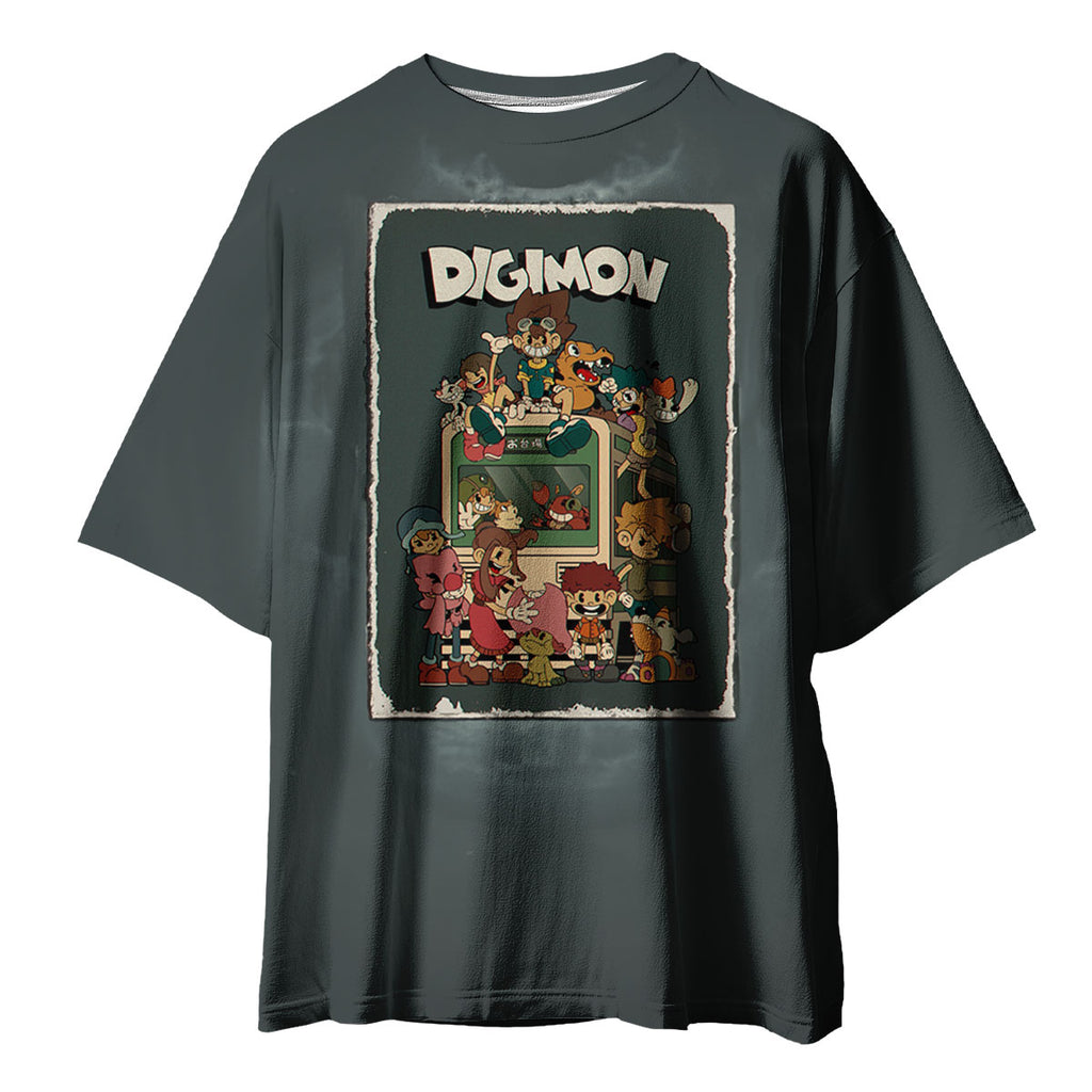 Digimon Adventure Digidestined Dark Group Poster Anime Apparel