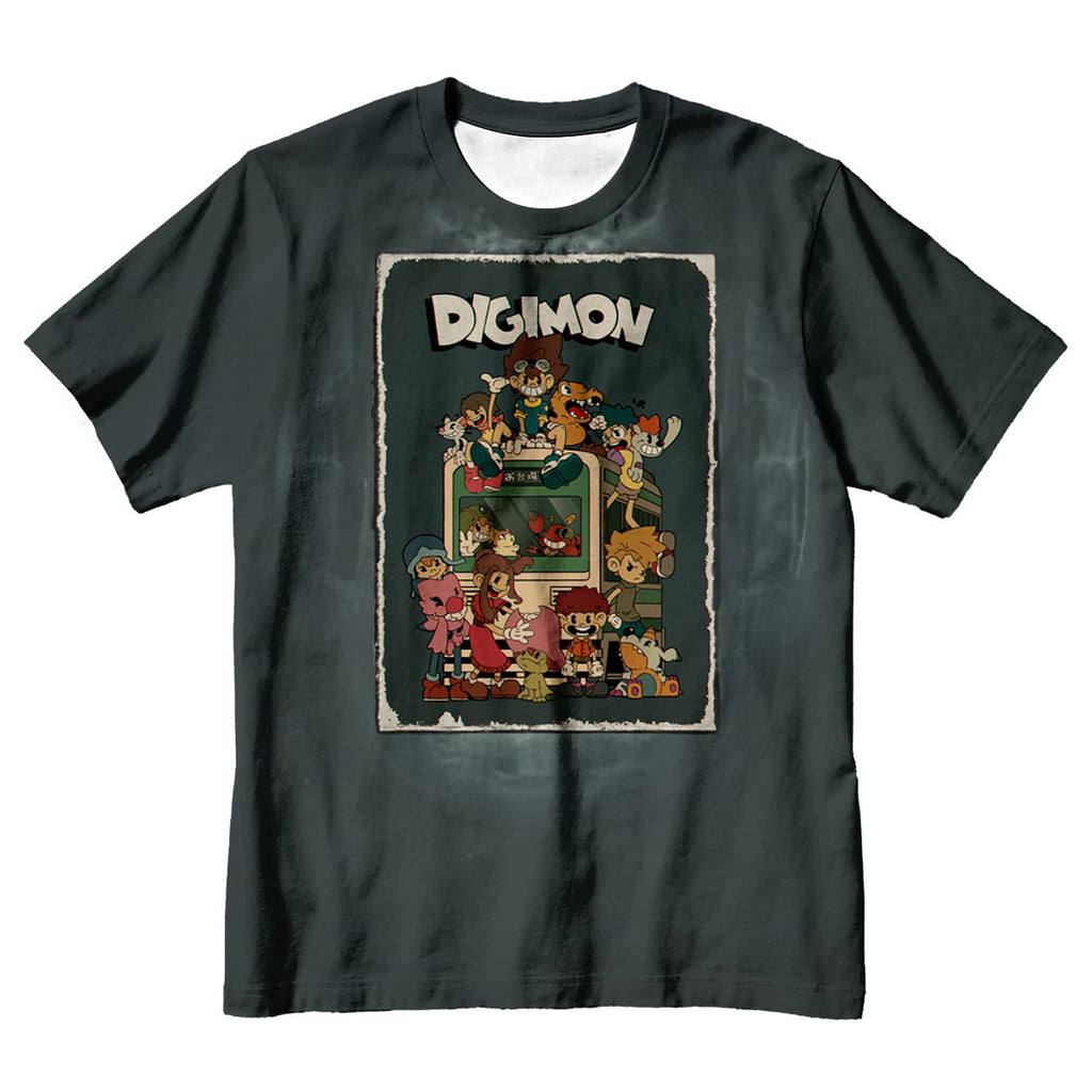 Digimon Adventure Digidestined Dark Group Poster Anime Apparel