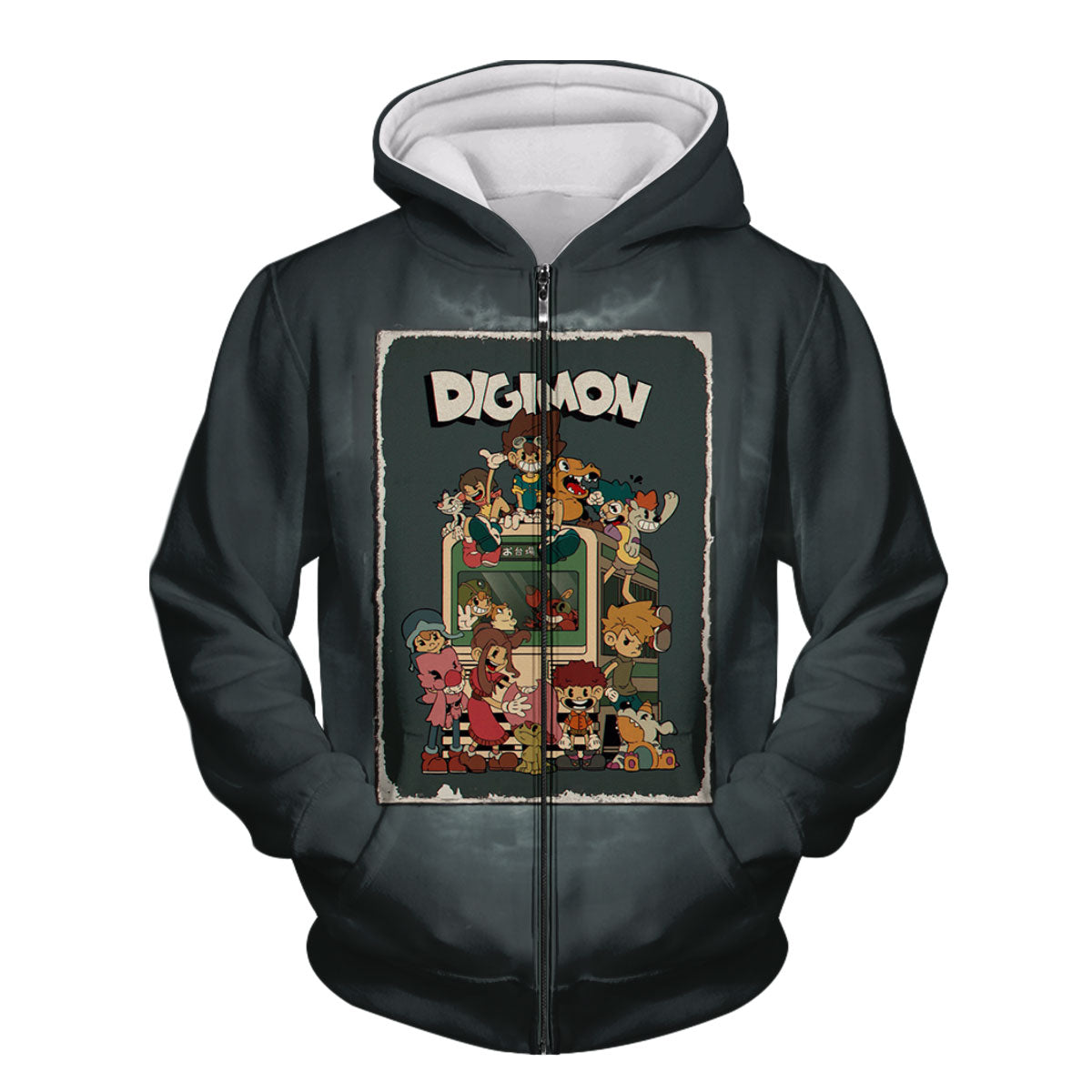 Digimon Adventure Digidestined Dark Group Poster Anime Apparel