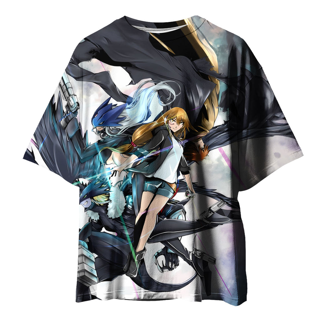 Digimon Adventure Digimon And Girl With Black Wings Anime Apparel