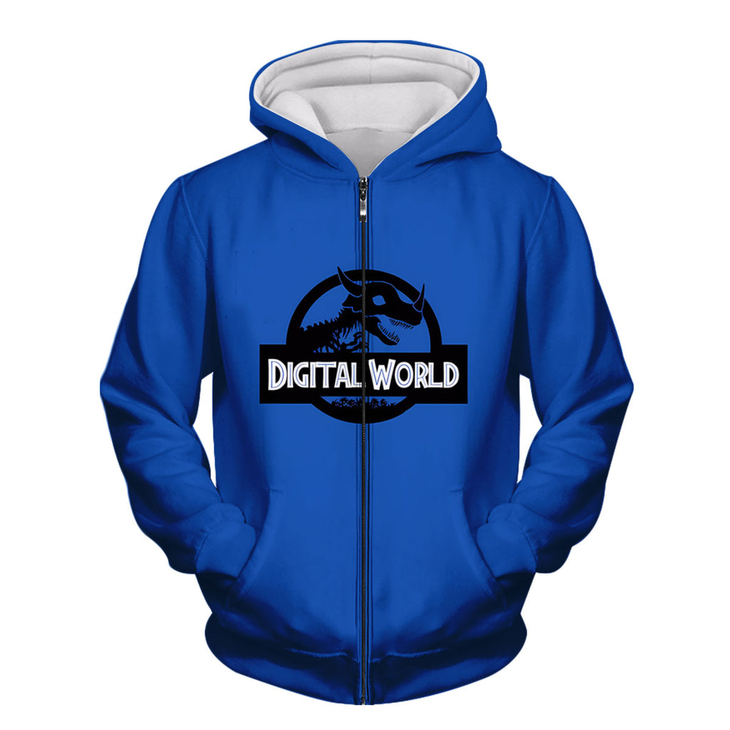 Digimon Adventure Digimon Dinosaur World Blue Logo Anime Apparel