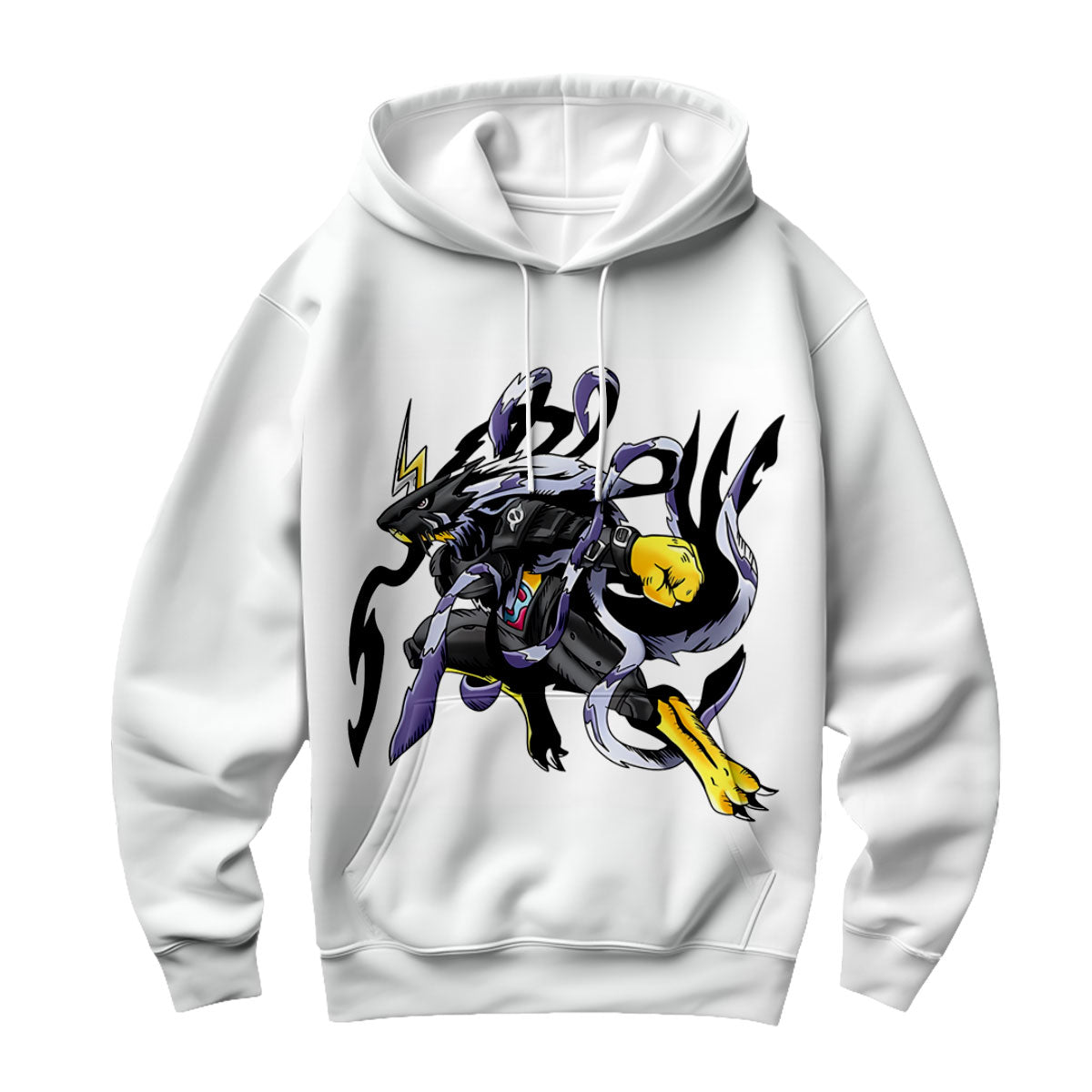 Digimon Adventure Digimon Dynamic Pose Black Yellow Purple Anime Apparel